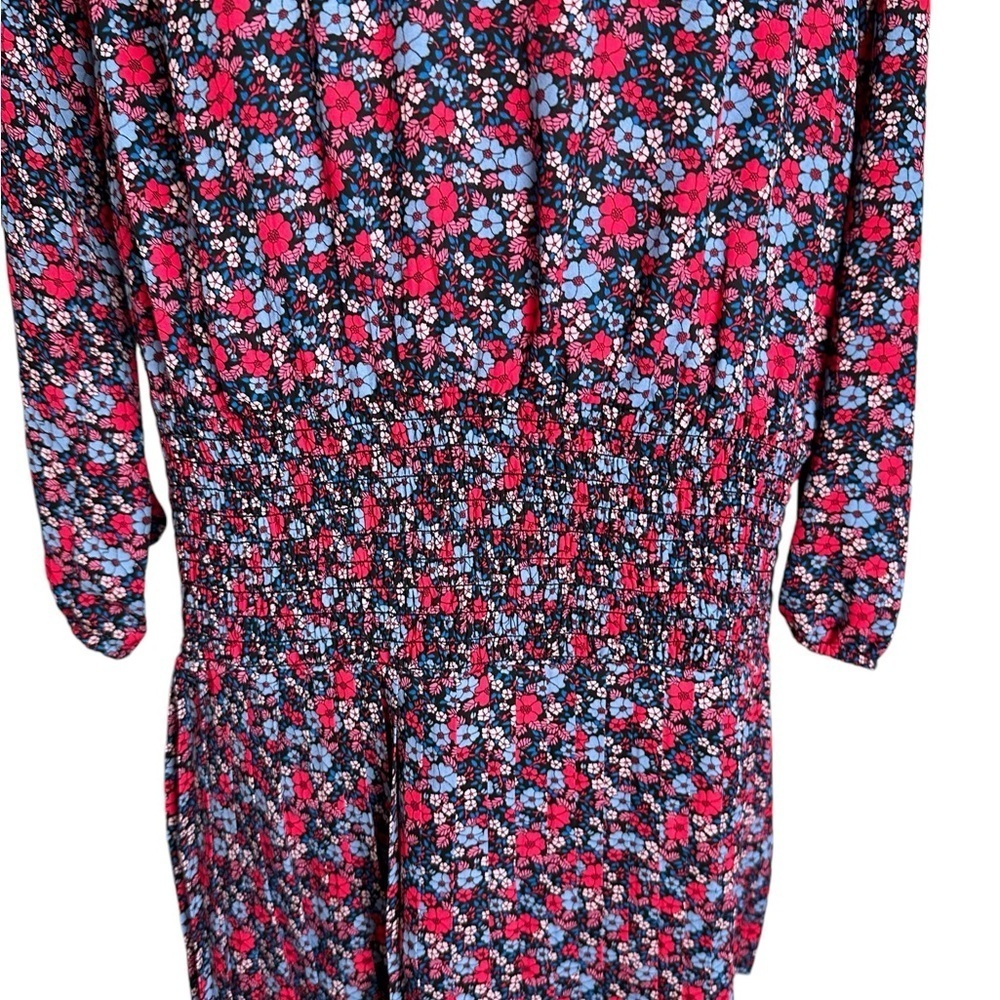 GAP Women Pleated Red Floral Dress M - Picture 5 of 17